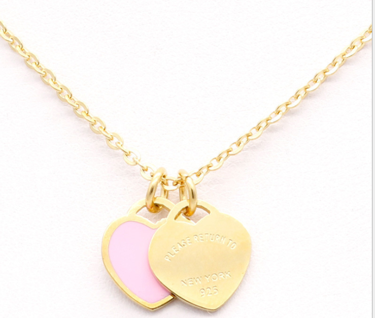 Blogger Favorite - Teal Blue Necklace, Pink & Rose Gold