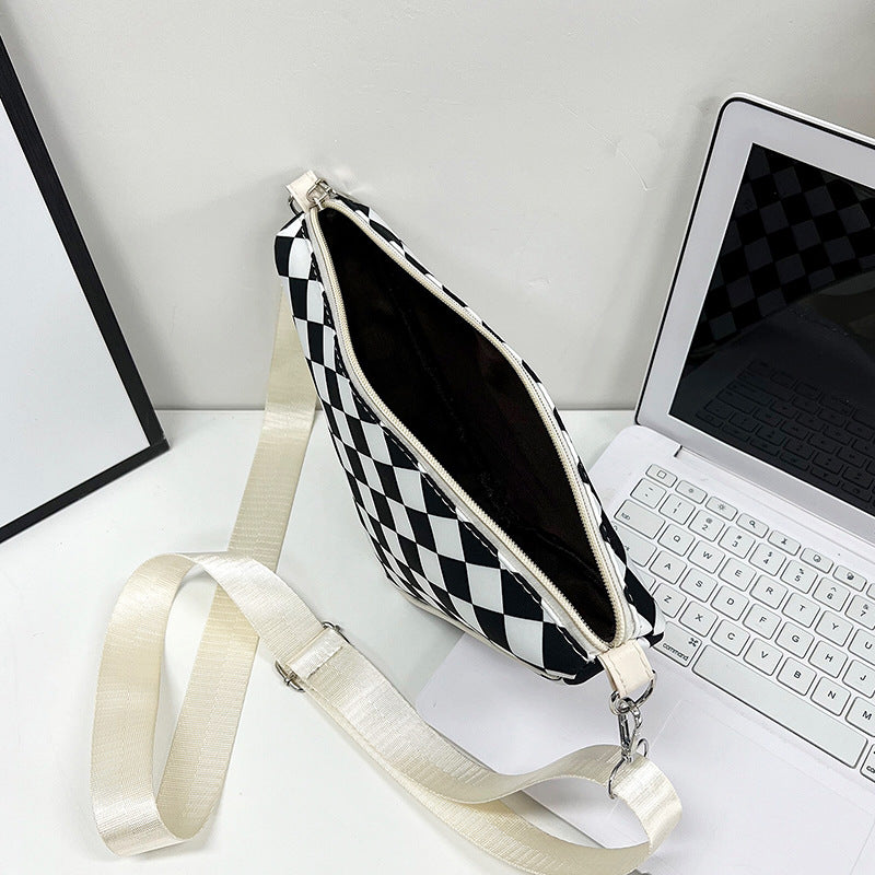 Blogger Favorite New Trend Checkerboard Triangle Bag