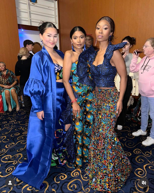 Vanessa Naddamba, Miss Manchester, walks in Liverpool Fashion Week