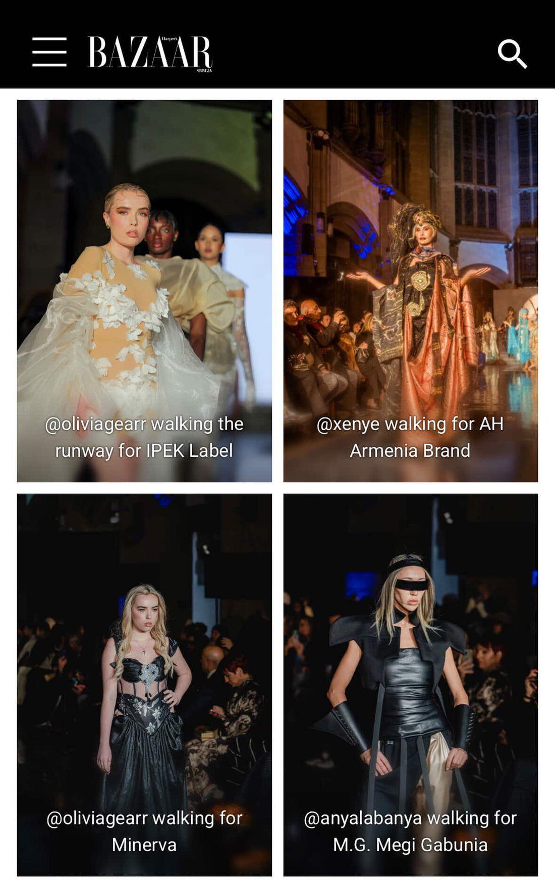 Paris Runway Official Team featured in Harper's Bazaar at Unique Fashion Show in NYC