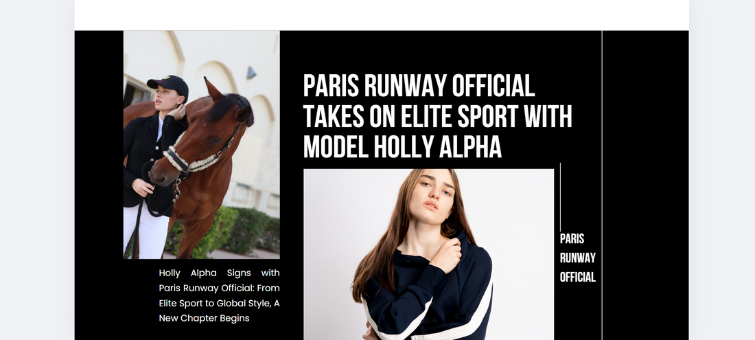 Paris Runway Official takes on Elite Sport with Model Holly Alpha