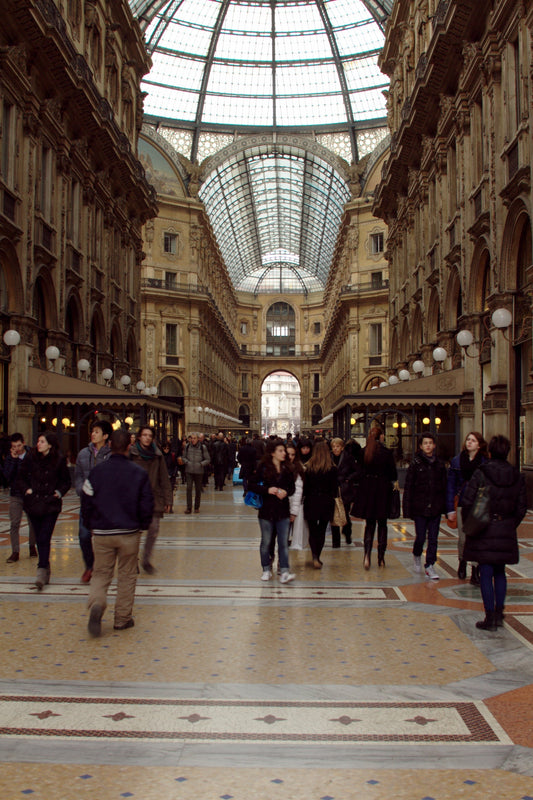 Interior of the Galleria Vittorio Emanuele II in Milan