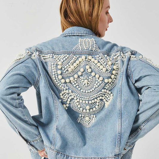 Blogger Favorite Pearls Jean Jacket