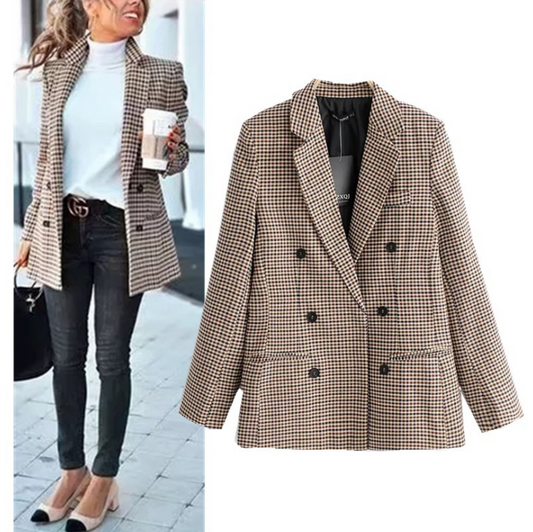 Blogger Favorite Plaid Boyfriend Blazer